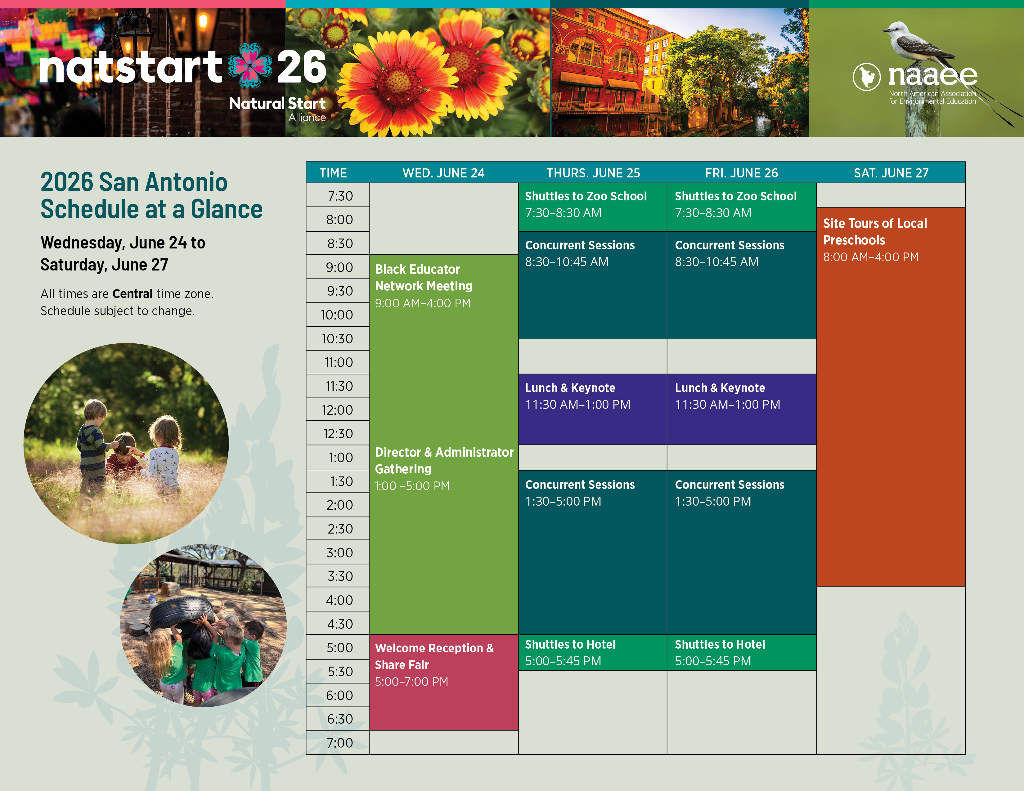 NatStart26 San Antonio Schedule At A Glance